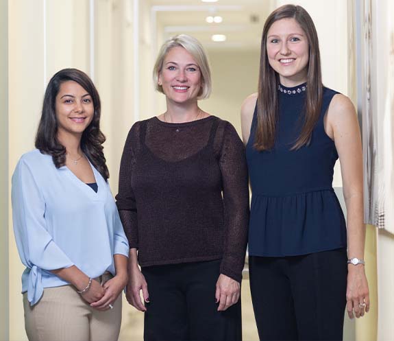 Three dental team members