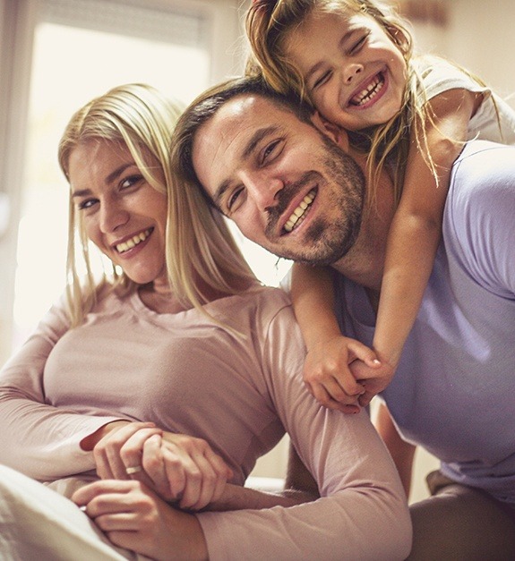 Family smiling together