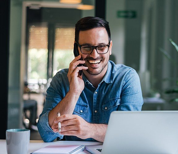 Man calling to schedule an appointment