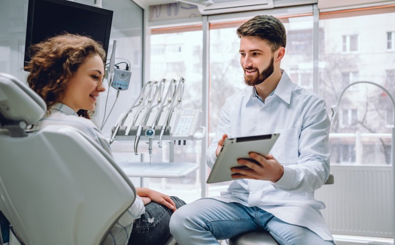 A Patient Talking to their Dentist